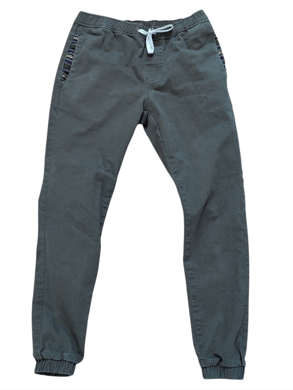 Wowie Jogger Pants Mens M (Tall) Rambler Drawstring Aztec Tapered Athleisure